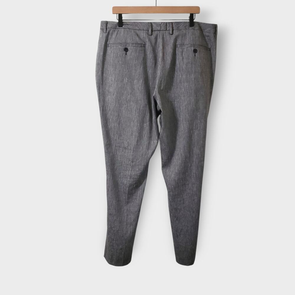 SOLD-Bonobos Mens Linen Blend Slim Trouser Pant Grey Sz 38x32 Preppy Workwear - Picture 6 of 14